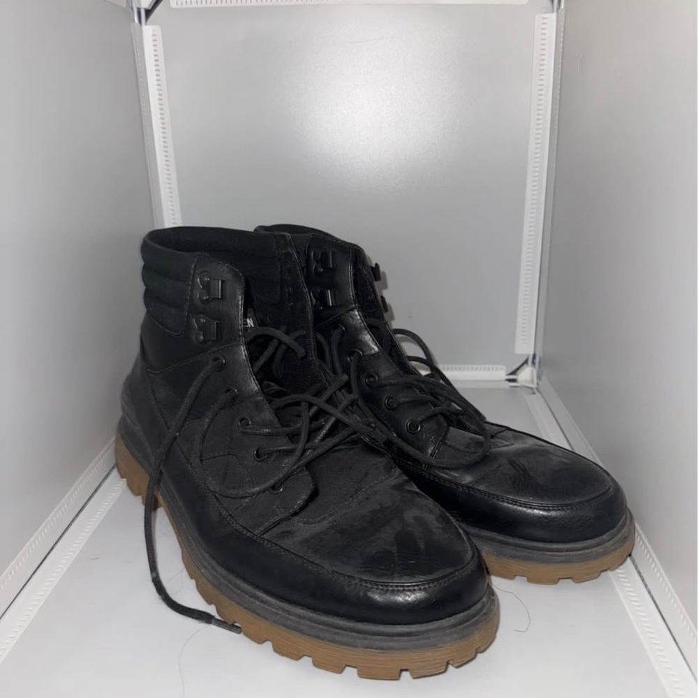 Black Leather Men's Boots